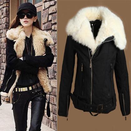 Women's Warm Lush Fur Winter Coat..