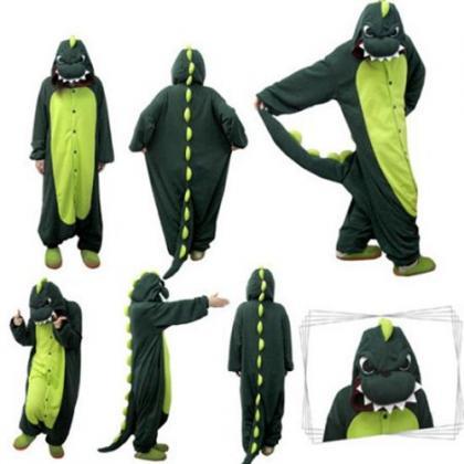 Cute Dinosaur Unisex One Piece Jumpsuit Sleepwear