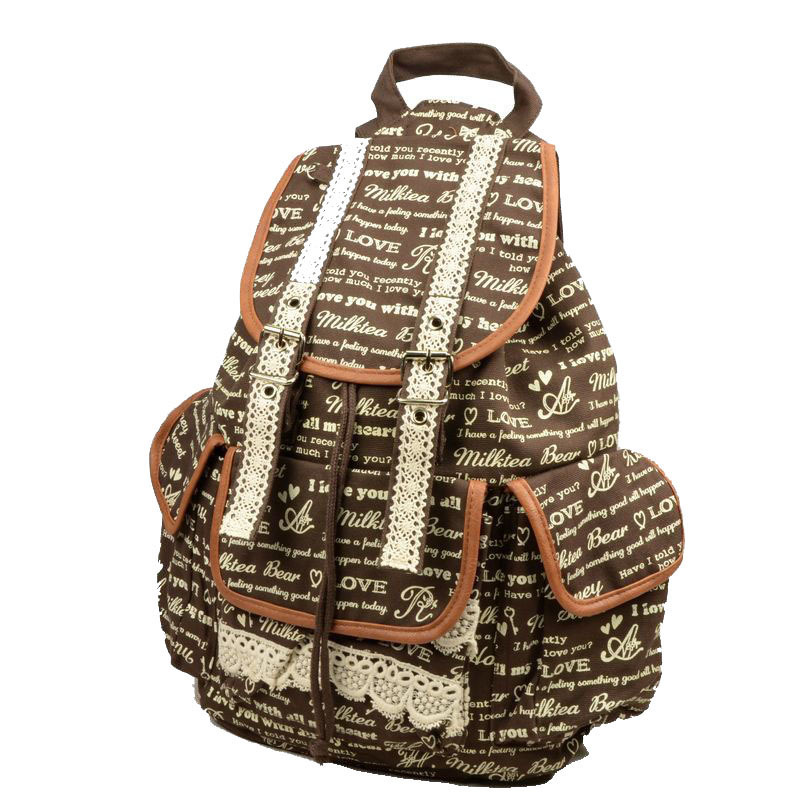 Casual School Girls Backpacks Women Cute Lace College Book Bag Dayback